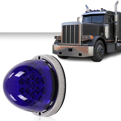 Solid Spare New Blue Lens Watermelon (19 LED) Marker Turn Signal Light Universal w/ Base