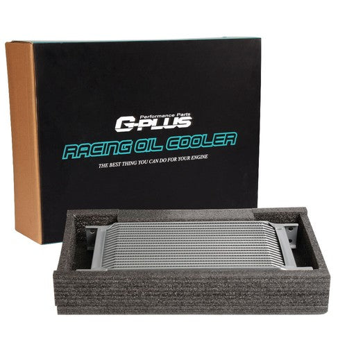 Solid Spare Universal 13 Row Transmission Engine Oil Cooler Sliver + Filter Adapter