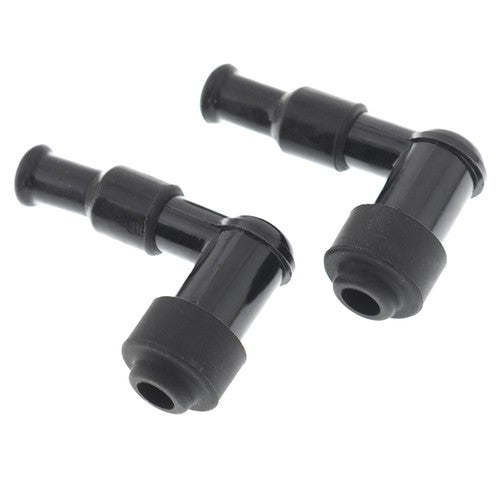 Solid Spare 2×Spark Plug Boot Cap Cover Resistor LB05F 90 Degree ATV Motorcycle Snow
