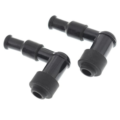 Solid Spare 2×Spark Plug Boot Cap Cover Resistor LB05F 90 Degree ATV Motorcycle Snow