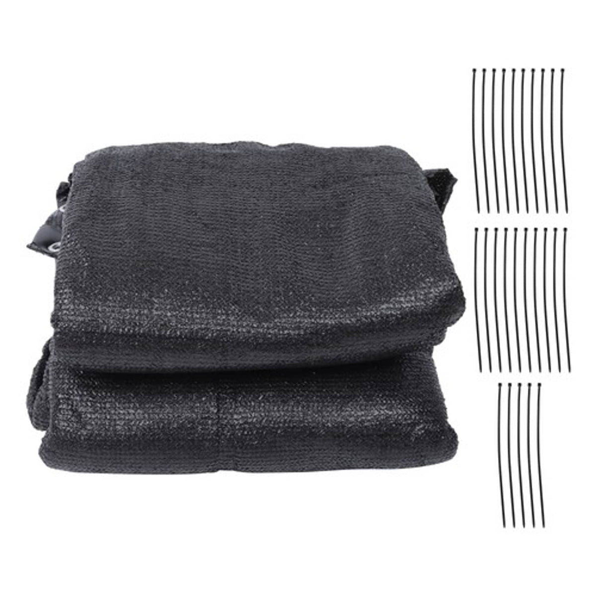 Solid Spare Garden Privacy Fence 5FTx50FT Heavy Duty Barrier Net With Zip Ties Black