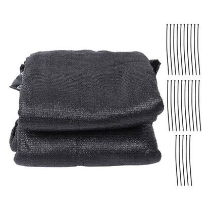 Solid Spare Garden Privacy Fence 5FTx50FT Heavy Duty Barrier Net With Zip Ties Black
