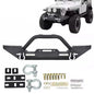 Solid Spare Front Bumper W/ Winch Plate D-Rings Rock Crawler For Jeep Wrangler 87-06 TJ YJ