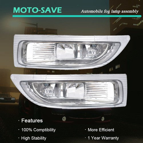 Solid Spare LH & RH Clear Lens Fog Light w/ Bulbs for 2004-2005 Toyota Sienna