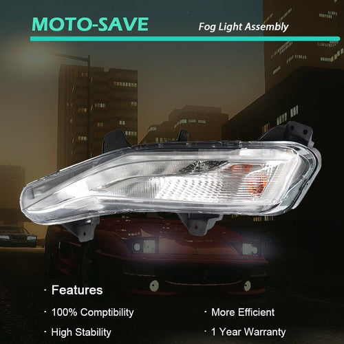 Solid Spare 12V Fog Light Assembly For Chevy Malibu L LS 4DR 19-20 84575553 Driver Left