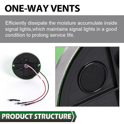 Solid Spare New Green Lens White LED Watermelon (19 LED) Marker/Turn Signal Light Universal