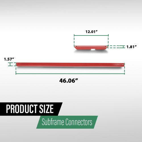 Solid Spare Fit For Mustang/Cobras 79-04 Subframe Connectors Control Arm Red Powder Coated