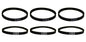 Solid Spare (3) BELT SETS FOR BISSELL PROHEAT 2X 2036688 / 2036804 - 6 BELTS TOTAL