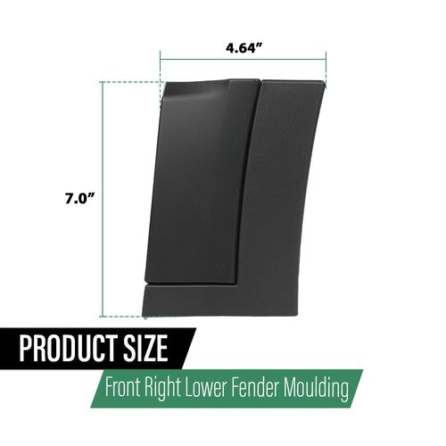 Solid Spare Front Right Lower Fender Molding LR079233 Fit For 2012-2018 Range Rover Evoque