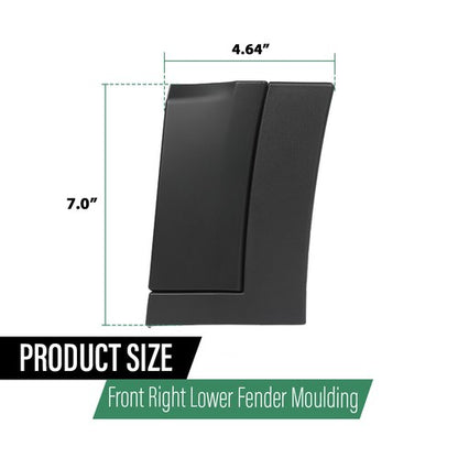 Solid Spare Front Right Lower Fender Molding LR079233 Fit For 2012-2018 Range Rover Evoque
