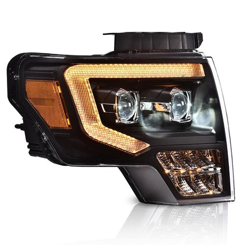 Solid Spare LE DRL Projector Headlights Tail Lights Lamps Fit For 2009-2014 Ford F-150