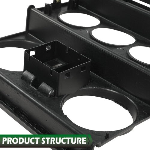 Solid Spare Fit For 2007-2010 Jeep Wrangler Instrument Panel Dash Center Bezel Trim Black