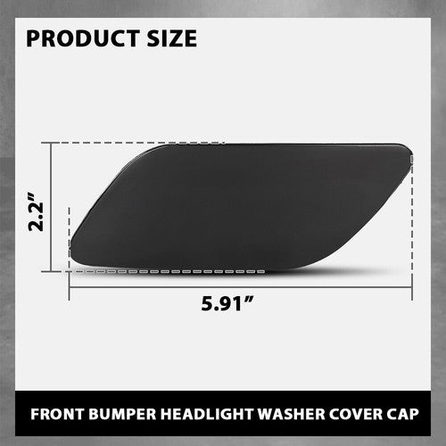Solid Spare Fit For 2012-2017 Audi A6 C7 Front Bumper Headlight Washer Cover Cap Left+Right