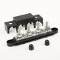 Solid Spare Black 12V 250A 4 Post Busbar Bus Bar Power Distribution Block With Cover 5/16"