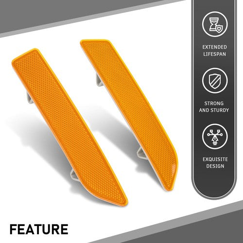 Solid Spare 2pcs Front Side Bumper Marker Reflector Light Fit For 2007-2010 BMW X3 E83