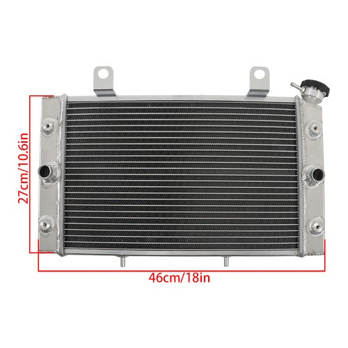 Solid Spare Aluminum Radiator For 2008-2013 09 10 11 Yamaha Rhino 700 YXR700F 1 Row with Cap