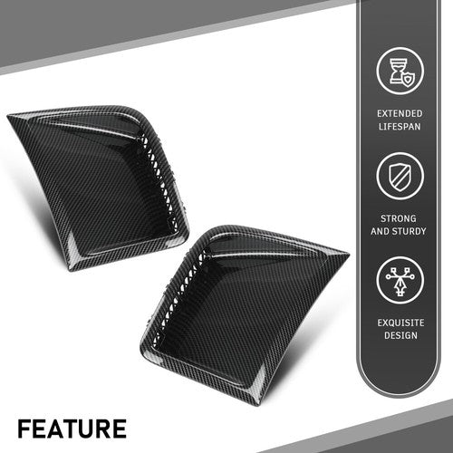 Solid Spare Carbon Look Front Bumper Side Air Vent Fit For 08-14 Subaru Impreza WRX STI