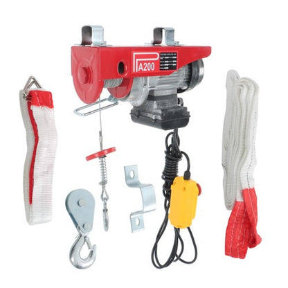 Solid Spare Mini Electric Hoist PA200 440lbs 14ft/4.2m Wired & 328ft/100m Wireless Remote