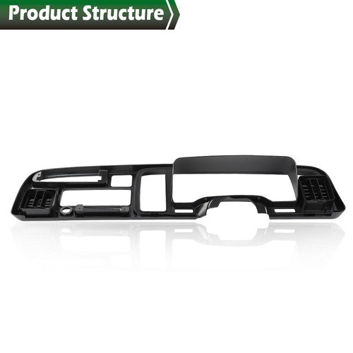 Solid Spare Fit For 94-97 Dodge Ram 1500 2500 3500 Pickup Black Dashboard Bezel w/ Vents