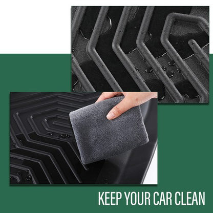 Solid Spare TPE Floor Mats Liners Fit For 2009-2018 Dodge Ram 1500 Crew Cab All Weather