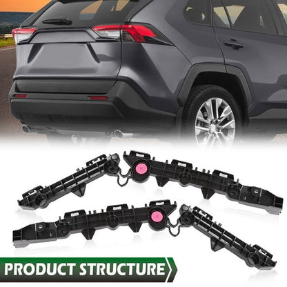 Solid Spare Rear Bumper Retainer Set Fit For 2019-2021 Toyota RAV4 Driver & Passenger Side