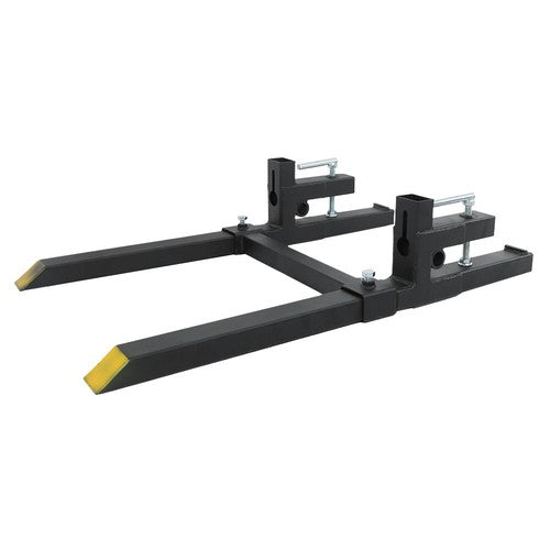 Solid Spare 2000lbs Pallet Forks Clamp On Tractor Forks w/Adjustable Bucket Forks 43" New