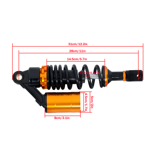 Solid Spare 11" 280mm Rear Shock Absorber Clevis for Honda Yamaha Scooter 50cc 70cc USA