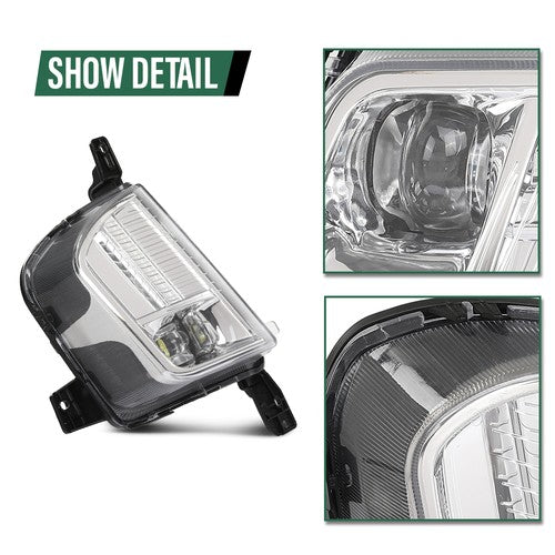 Solid Spare LED DRL Front Fog Light Driving Lamp Right Side Fit For 2019-2024 Ford Edge
