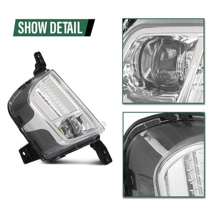 Solid Spare LED DRL Front Fog Light Driving Lamp Right Side Fit For 2019-2024 Ford Edge