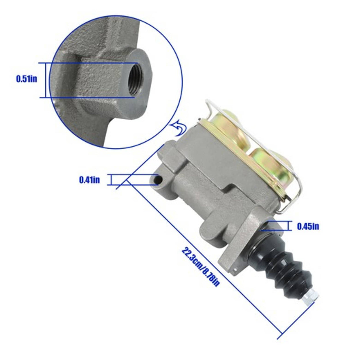 Solid Spare Fit For Case Brake Master Cylinder450C 480D 580D 580SE 580E 580G D126695 D127519