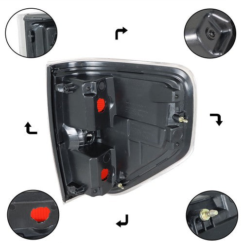 Solid Spare For 2009-2014 Ford F-150 Series Red Driver & Passenger Rear Brake Tail Lights