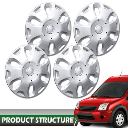 Solid Spare Fit For 2010 2011-2013 Ford Transit Connect Van 15" Wheel Covers Hub Caps 4pcs