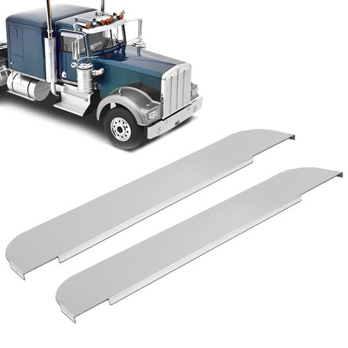 Solid Spare New Fit For Kenworth T600 T660 T800 W900 Stainless Steel 5" Chop Top Door Trim
