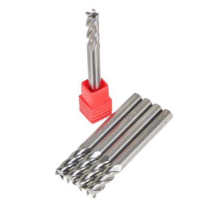 Solid Spare 5 PCS 1/4" 4 Flute Carbide End Mill 3/4" Length Cut 2-1/2" Full Length