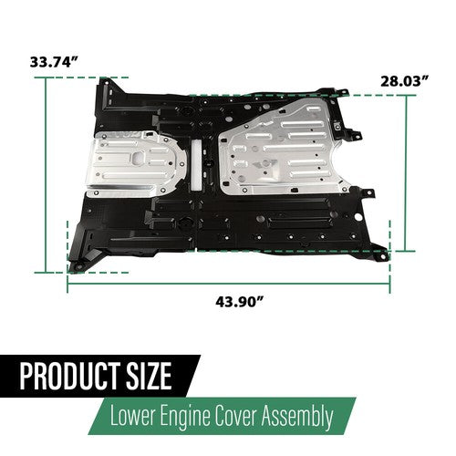 Solid Spare Fit For 2012 Honda Civic 2013 Acura ILX Lower Engine Splash Shield Under Cover