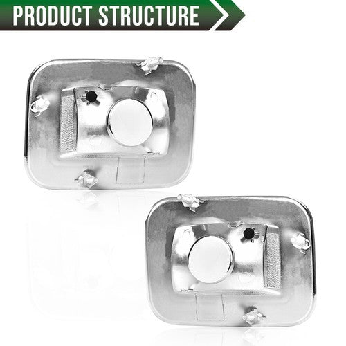 Solid Spare Fit For 2003-2008 H2 Hummer Clear Lens Front Turn Signal Light Parking Lamp