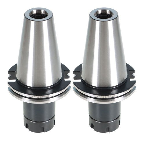 Solid Spare 2PC 4" 100mm New Gage Length Tool Holder CAT50 ER32 COLLET CHUCK For CNC Milling