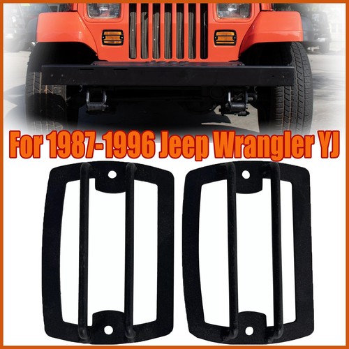 For 1987-1996 Jeep Wrangler YJ Front Bumper Turn Signal Light Guard Cover Side
