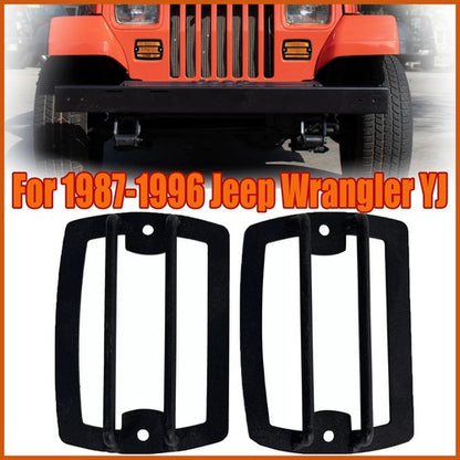 For 1987-1996 Jeep Wrangler YJ Front Bumper Turn Signal Light Guard Cover Side