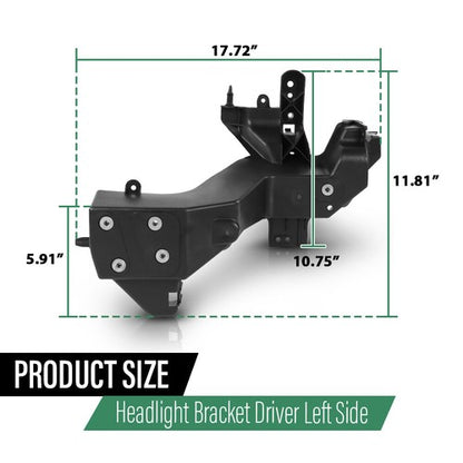 Solid Spare Headlight Mounting Bracket Left Side Fit For For 2011-2013 Jeep Grand Cherokee