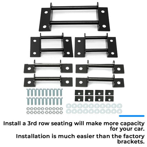 Solid Spare 3rd Row Seat Brackets w/ Striker & Bolts kit For Chevrolet Tahoe Yukon 2000-2014