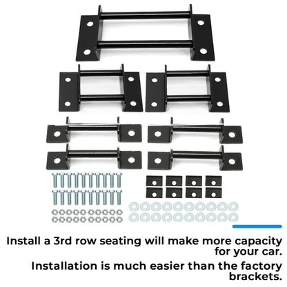 Solid Spare 3rd Row Seat Brackets w/ Striker & Bolts kit For Chevrolet Tahoe Yukon 2000-2014