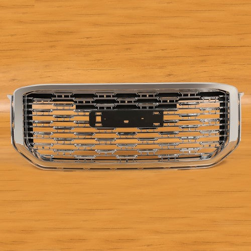 Solid Spare Fit For GMC Yukon Denali Style 2015-2020 22936421 Front Upper Grille Chrome ABS