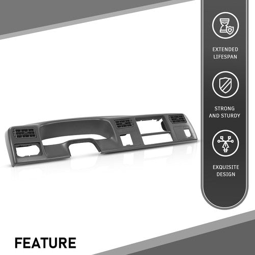 Solid Spare Fit For 99-04 Ford F250 F350 Dash Instrument Cluster Radio Trim Bezel Dark Gray