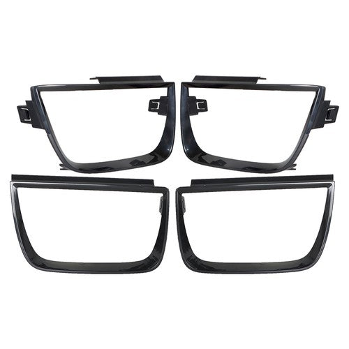 Solid Spare Set Of 4 Fit For Chevy Camaro Series 2010 - 2013 Tail Light Bezel Covers Black