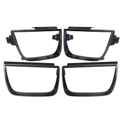 Solid Spare Set Of 4 Fit For Chevy Camaro Series 2010 - 2013 Tail Light Bezel Covers Black