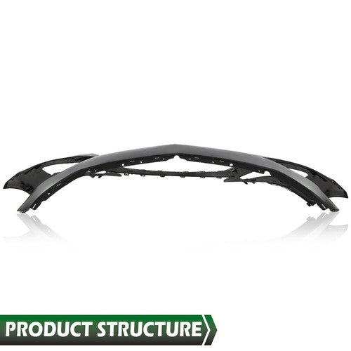 Solid Spare Fit For 2019-2025 Chevrolet Malibu Sedan Front Bumper Cover+Lower Lip Protector
