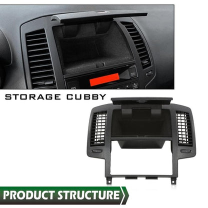 Solid Spare Fit For 2005-2006 Nissan Altima Dash Radio Bezel w/Storage Vents Glove Box Black
