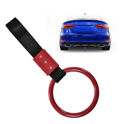 Solid Spare ROUND-SHAPED RED JDM TSURIKAWA RING SUBWAY TRAIN BUS HANDLE STRAP CHARM DRIFT