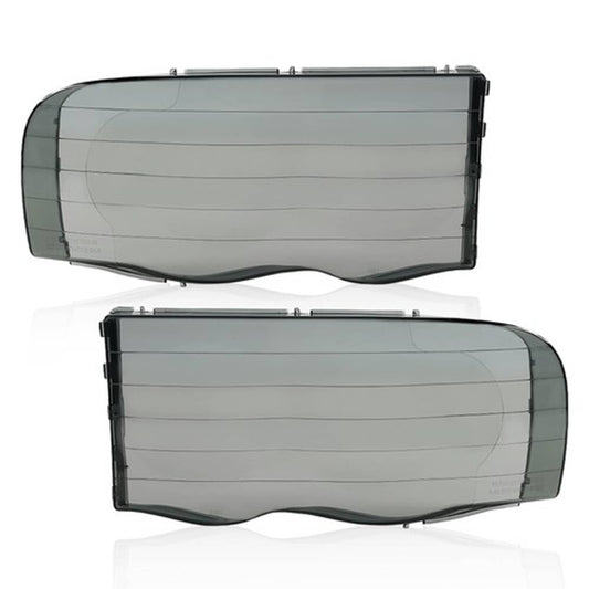 Solid Spare Fit For 02-05 Dodge Ram 1500 2500 3500 Smoke Headlight Replacement Lens